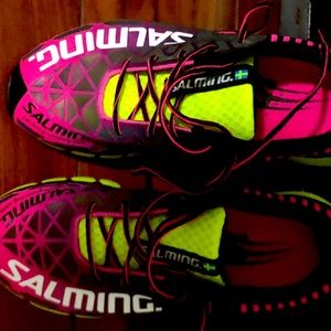 Women's Pink and Yellow Sneakers